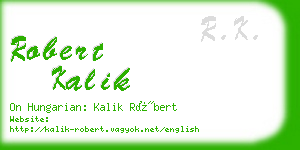 robert kalik business card